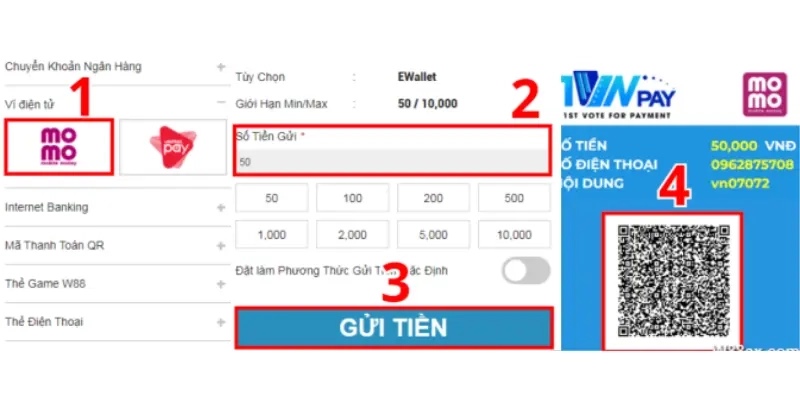 W88 Nạp Tiền - Cách Giao Dịch Nhanh Thành Công 100% 4 Quy trình nạp tiền W88 qua thẻ cào điện thoại nhanh chóng và đơn giản