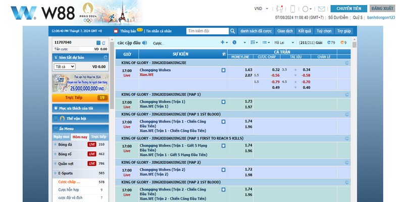 W88 Esports - Cá Cược Thể Thao Điện Tử Hấp Dẫn Nhất 2026 5 Tham gia cá cược thể thao điện tử tại W88 đơn giản tiện lợi chỉ với vài bước